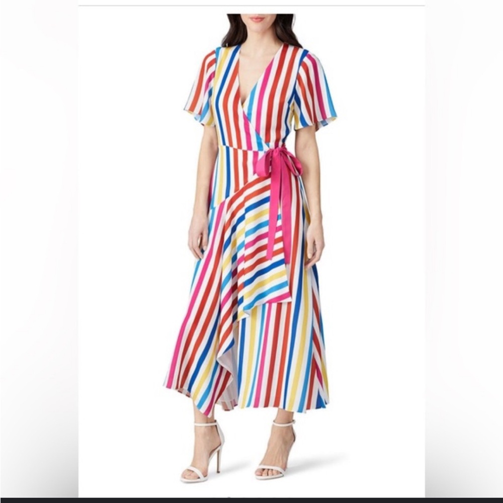 Color Me Courtney  Size XS Women’s Multicolor  Striped  Taila Wrap Tie Dress
